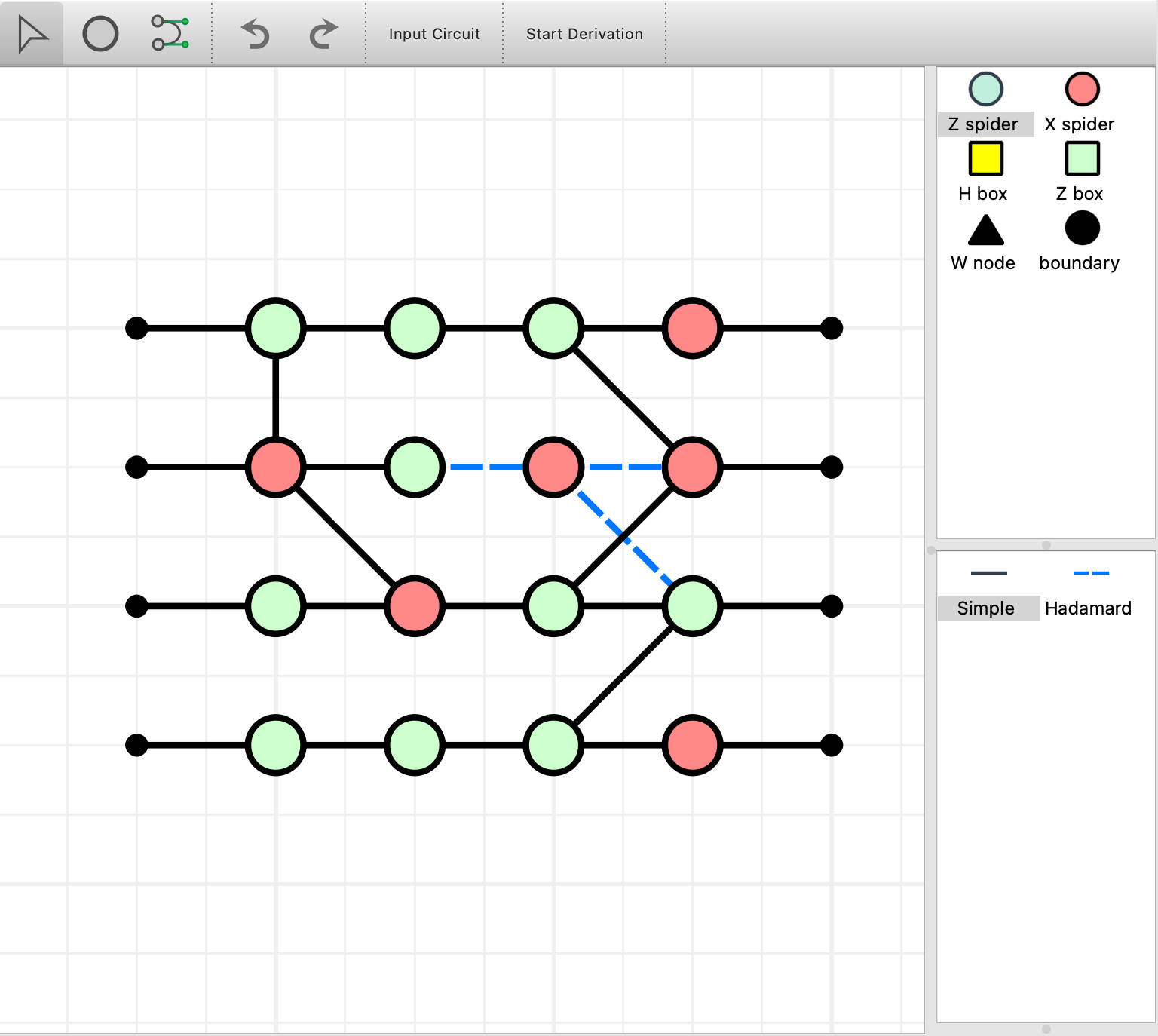 The ZXLive editor window